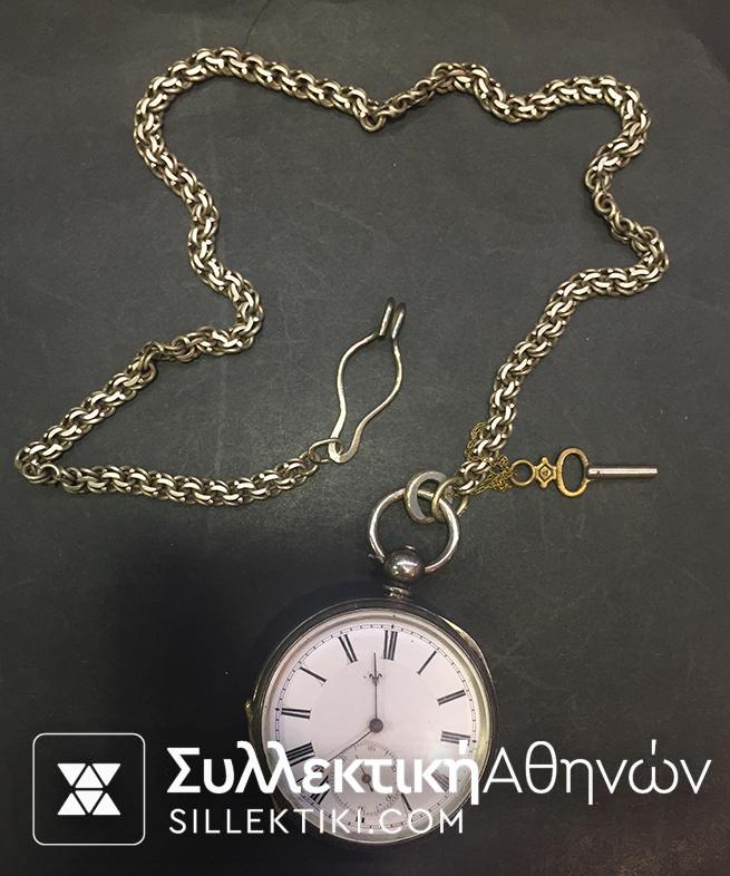 Silver Pocket Watch Working